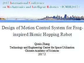Design of Motion Control System for Frog-inspired Bionic Hopping Robot