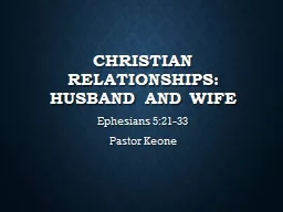 Christian Relationships: