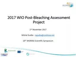 2017 WIO Post-Bleaching Assessment Project