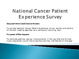 National Cancer  Patient
