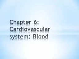 Cardiovascular system: Blood