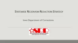 Statewide Recidivism Reduction Strategy