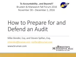 How to Prepare for and Defend an Audit