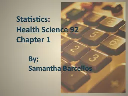 Statistics: Health Science 92