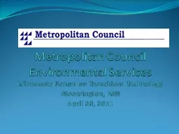 Metropolitan Council Environmental Services