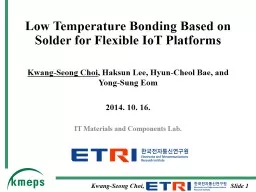 Low  Temperature Bonding Based on Solder for Flexible