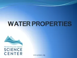 Water properties www.pwssc.org