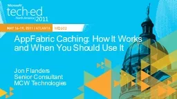 AppFabric  Caching: How It Works
