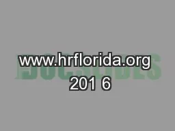 www.hrflorida.org  201 6