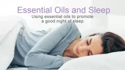 Essential Oils and Sleep
