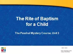 The Rite of Baptism  for a Child