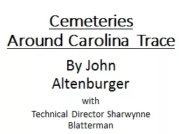 Cemeteries   Around  Carolina  Trace