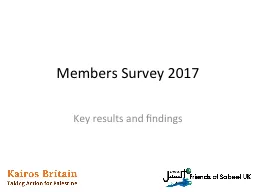 Members Survey 2017  Key results and findings