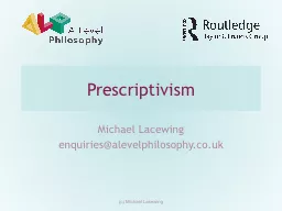 Prescriptivism Michael Lacewing