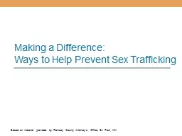 Making a Difference: Ways to Help Prevent Sex Trafficking