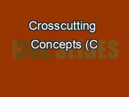 Crosscutting Concepts (C