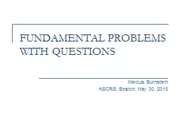 FUNDAMENTAL PROBLEMS WITH QUESTIONS
