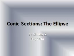 Conic Sections: The Ellipse