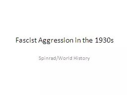 Fascist Aggression in the 1930s