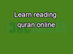 Learn reading quran online