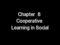 Chapter  8 Cooperative Learning in Social