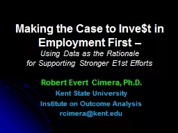 Making the Case to Inve$t in Employment First –