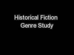 Historical Fiction Genre Study