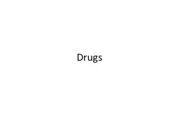 Drugs Learning objectives