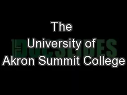 The University of Akron Summit College