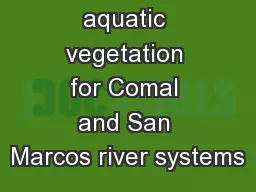 Modeling aquatic vegetation for Comal and San Marcos river systems