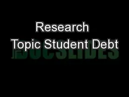 Research Topic Student Debt