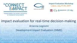 Arianna Legovini Development Impact Evaluation (DIME)