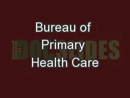 Bureau of Primary Health Care