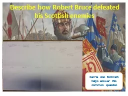Describe how Robert Bruce defeated his