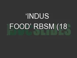 ‘INDUS FOOD’ RBSM (18