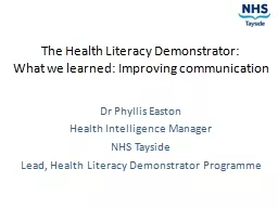 The Health Literacy Demonstrator: