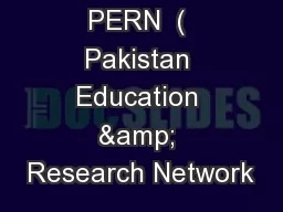PERN  ( Pakistan Education & Research Network