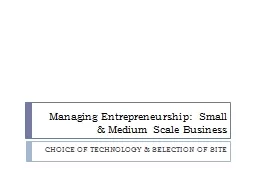 Managing Entrepreneurship: Small & Medium Scale Business
