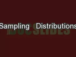 Sampling   Distributions