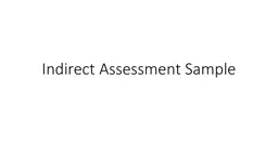 Indirect Assessment Sample