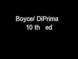 Boyce/ DiPrima  10 th   ed