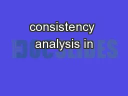 consistency analysis in