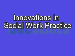 Innovations in Social Work Practice