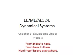EE/ME/AE324: Dynamical Systems