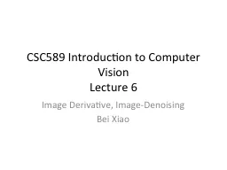 CSC589 Introduction to Computer Vision