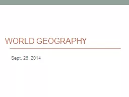 World geography Sept. 26, 2014