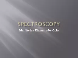 SpectRoscopy Identifying Elements by Color