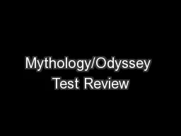 Mythology/Odyssey Test Review