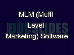 MLM (Multi Level Marketing) Software