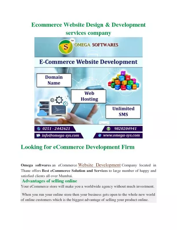 Ecommerce Website Designing 